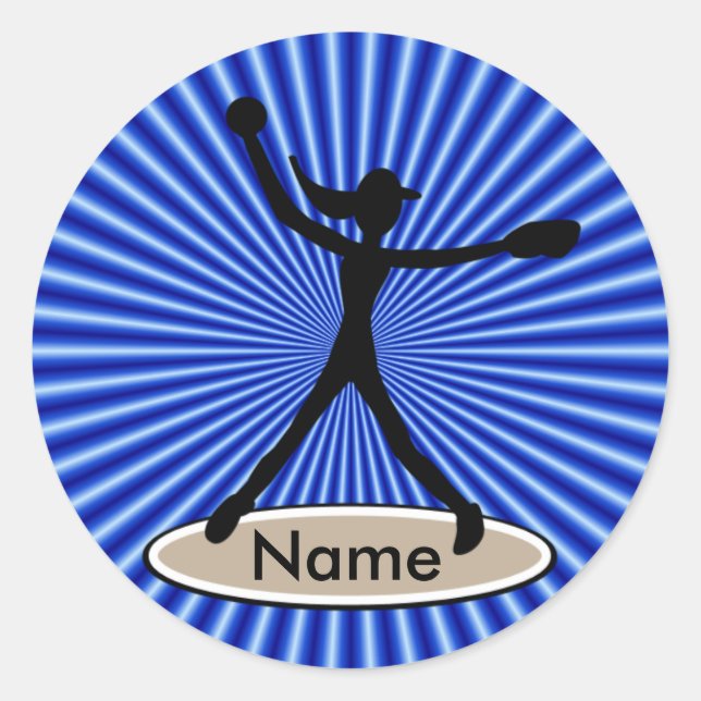 Sticker für Fastpitch Softball Pitcher (Vorderseite)