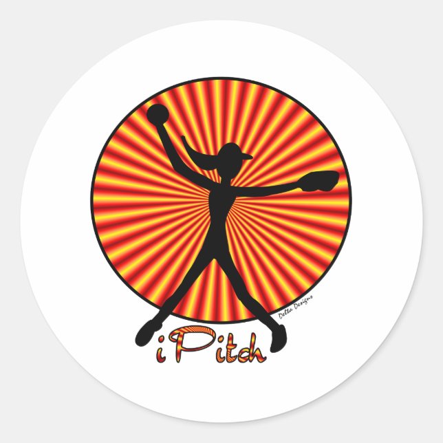Sticker für Fastpitch Softball Pitcher (Vorderseite)
