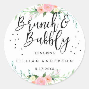 Sticker für Floral Brunch und Bubbly Brautparty