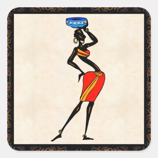 Sticker für Frauen in Afrika (Vorderseite)