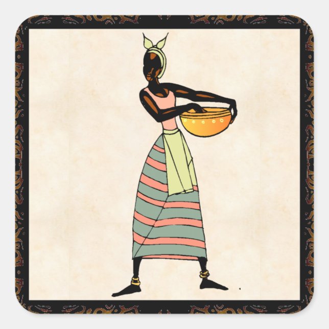 Sticker für Frauen in Afrika (Vorderseite)