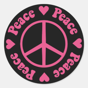 Sticker für Frieden und Liebe