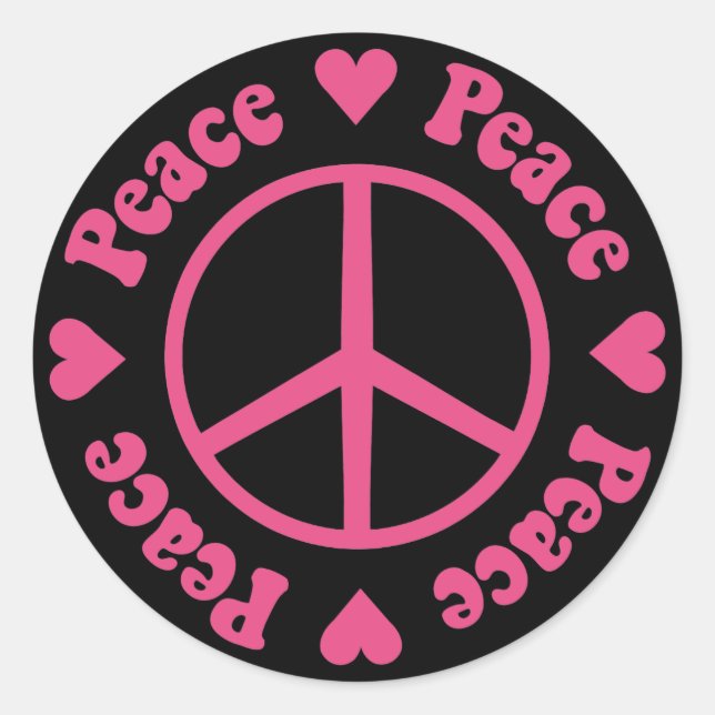 Sticker für Frieden und Liebe (Vorderseite)