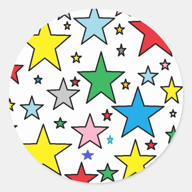 Sticker für Funky Niedlich Bright Stars (Vorderseite)