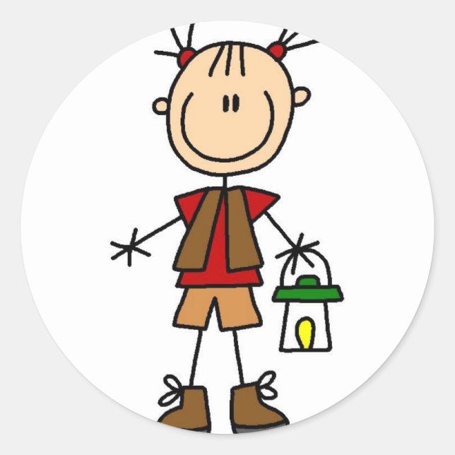 Sticker für Girl-Camping (Vorderseite)