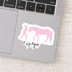 Sticker für Girl- und Pferdchen-Rosa-Individuelle