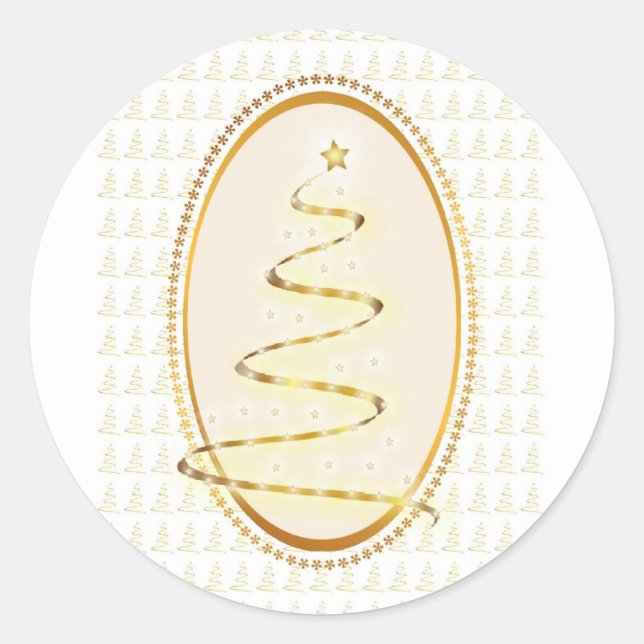 Sticker für Golden Christmas Tree (Vorderseite)