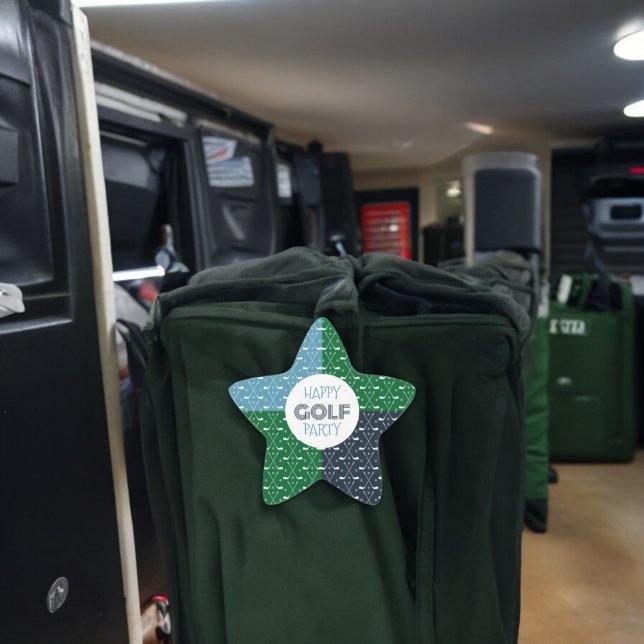 Sticker für Golf Club Muster (Golf Club Pattern party theme sticker,birthday party sticker,gift pack,envelope,return gift sticker)