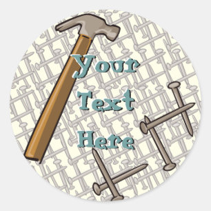 Sticker für Hammer und Nägel