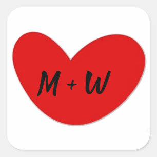 Sticker für Herzinitials