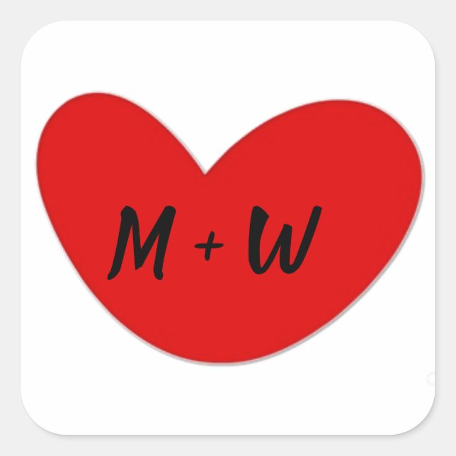 Sticker für Herzinitials (Vorderseite)