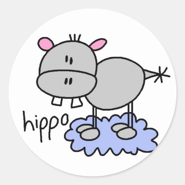Sticker für Hippopotamus (Vorderseite)