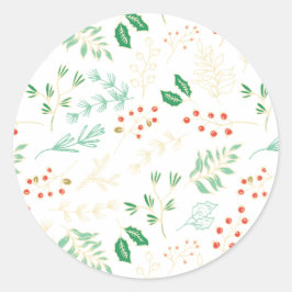 Sticker für klassische Weihnachtsflora