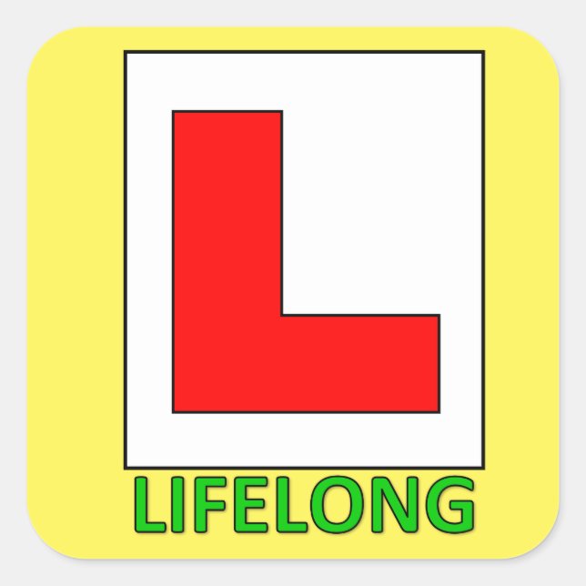 Sticker für lebenslanges Lernen (Vorderseite)