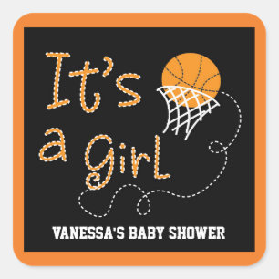 Sticker für Mädchen-Basketball-Baby-Party