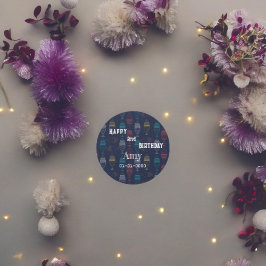 Sticker für mehrfarbiges Fischmuster