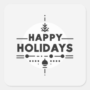 Sticker für Minimalistisch Happy Holidays