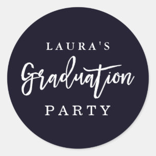Sticker für moderne Navy Graduation Party
