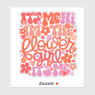 Sticker für niedliche Blumenmädchen "Hi It's Me"