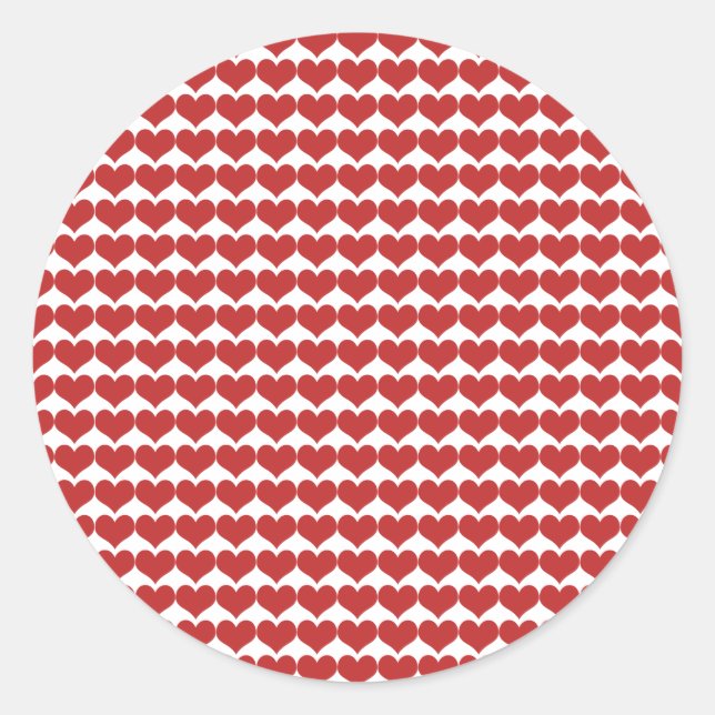 Sticker für Niedliche rote Herzen (Vorderseite)