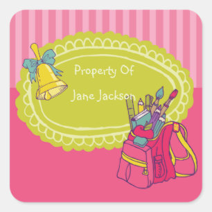 Sticker für Personalisiertes Buchzeichen für Girl-
