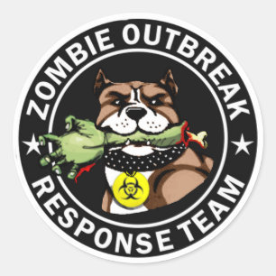 Sticker für Pit Bull Zombie Outbreak Response Team