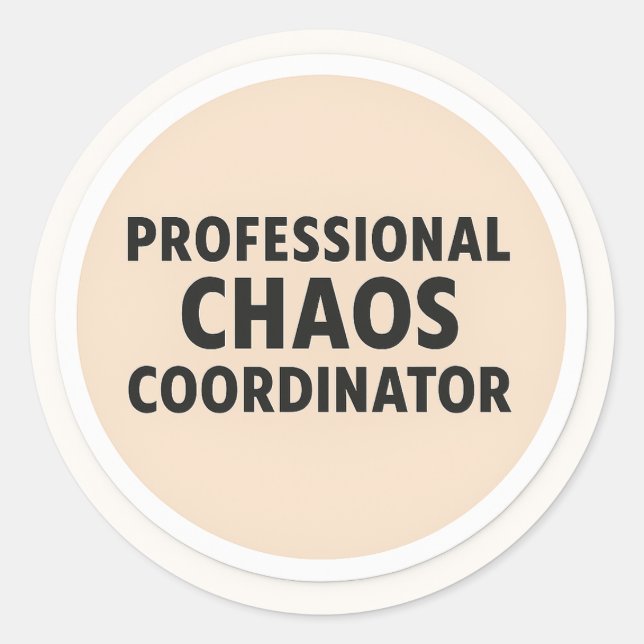 Sticker für professionellen Chaos-Koordinator (Vorderseite)