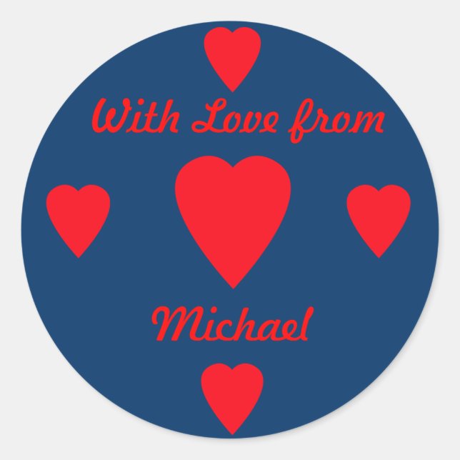 Sticker für Red Hearts (Vorderseite)