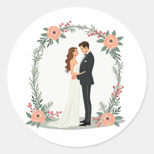 Sticker für romantische Hochzeitstage