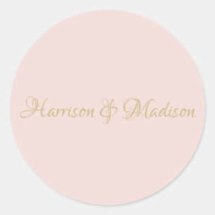 Sticker für Rosa-Gastgeschenk Hochzeit mit elegant