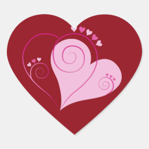 Sticker für rosa Herzen