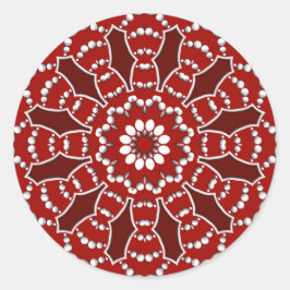 Sticker für Rot-Weiß-Blume
