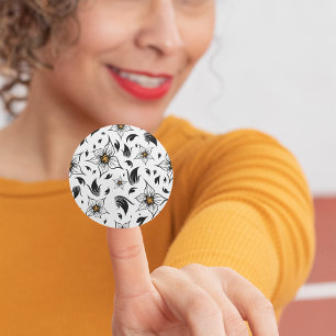 Sticker für Schwarz-Weiß-Blumen