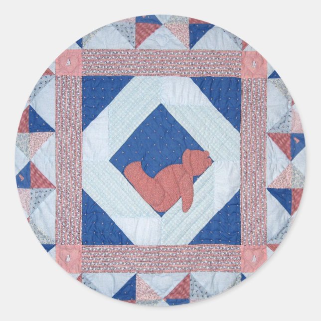 Sticker für Sleepy Bear Quilt! (Vorderseite)