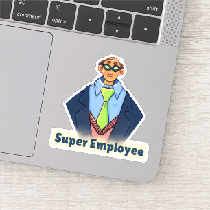 Sticker für Super Employee Cartoon