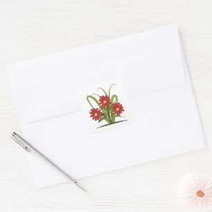 Sticker für tiefe rote Blume