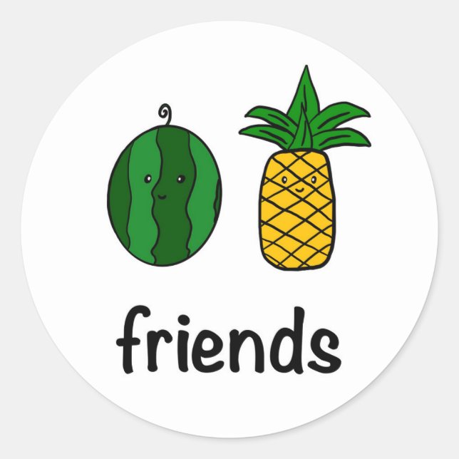 Sticker für Wassermelonen und Ananas (Vorderseite)
