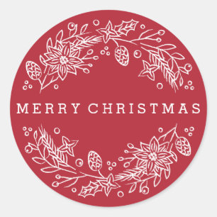Sticker für Weihnachtskranz - Berry