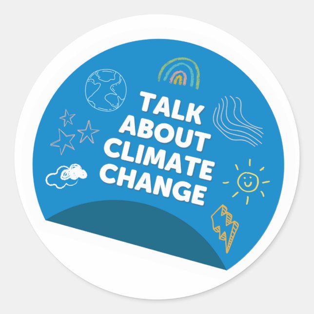 Sticker - Gespräche über den Klimawandel (Vorderseite)