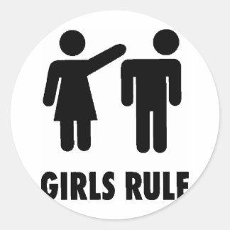 Sticker-Girls-Regel Runder Aufkleber