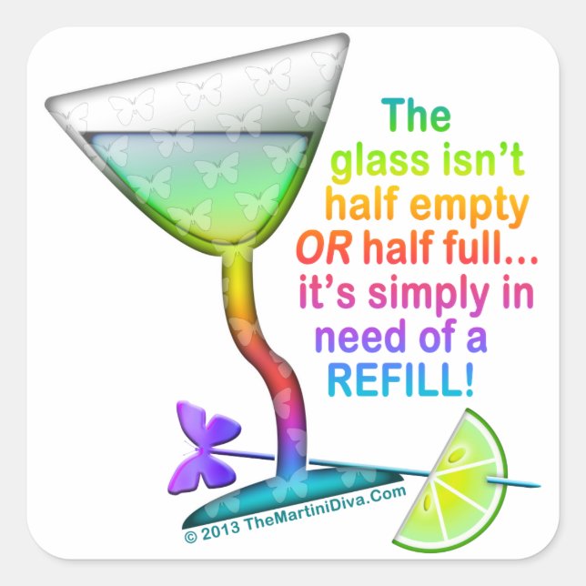 STICKER - GLAS HALB VOLLSTÄNDIG (Vorderseite)