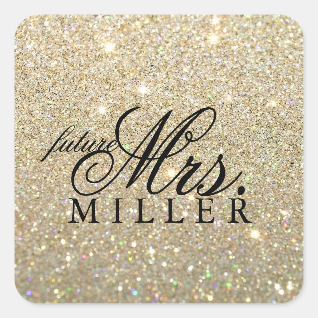 Sticker - Glitzer Fab Future Mrs. (Vorderseite)