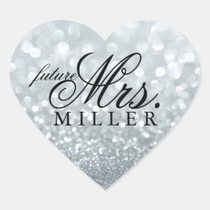 Sticker - Glitzer Heart Fab Zukünftige Frau.