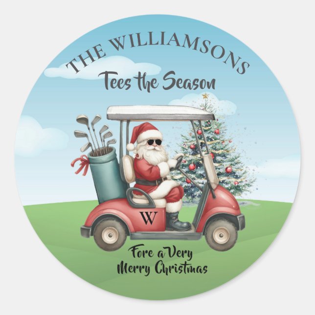 Sticker Golf Thema Tees die Saison Name (Vorderseite)