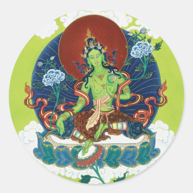 STICKER Green Tara (Vorderseite)