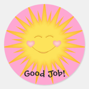 Sticker/gute Arbeit, gut gemacht, Super Student Runder Aufkleber