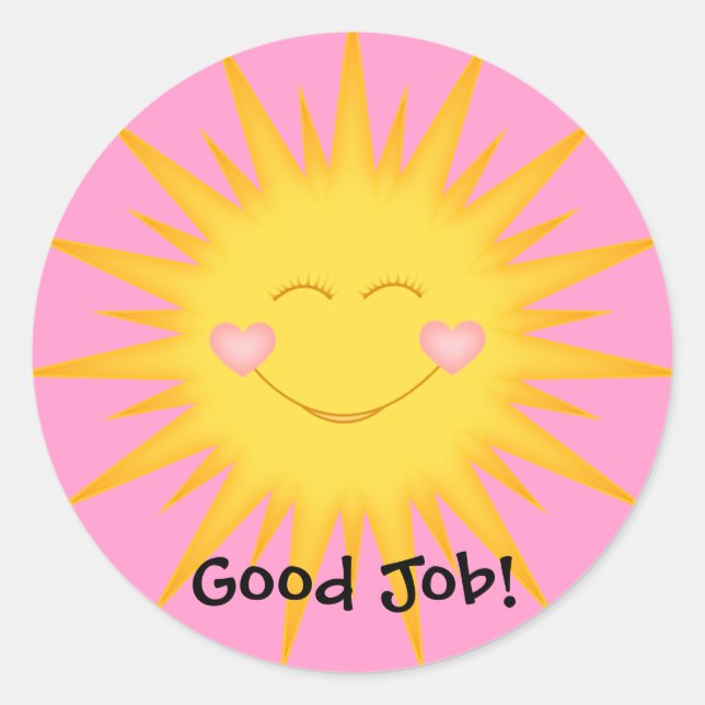 Sticker/gute Arbeit, gut gemacht, Super Student Runder Aufkleber (Vorderseite)