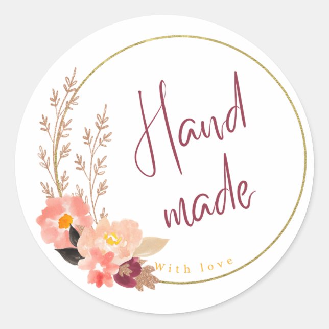 Sticker Hand Made (Vorderseite)