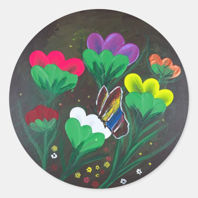 Sticker - Handgefertigtes Kunstwerk - Schmetterlin (Vorderseite)