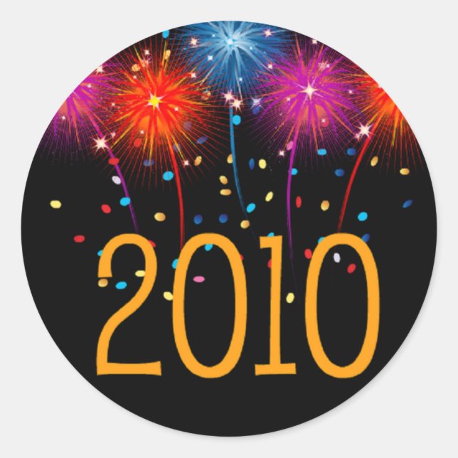 Sticker Happy New Year 2010 (Vorderseite)